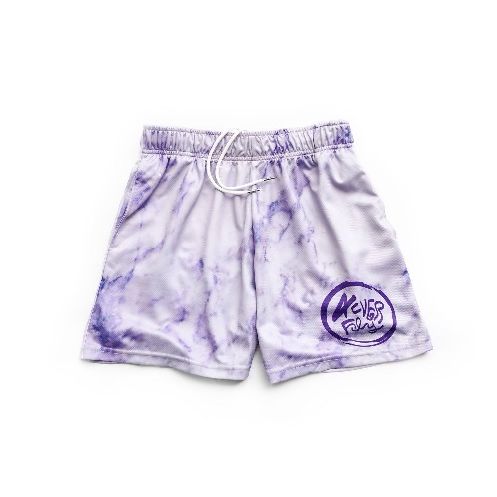 Marble Purple Logo shorts