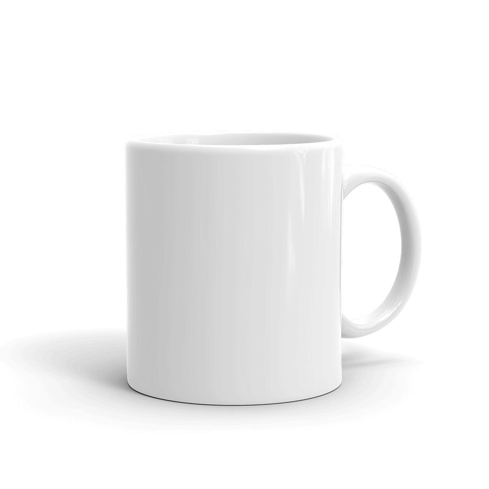 White glossy mug Black Logo